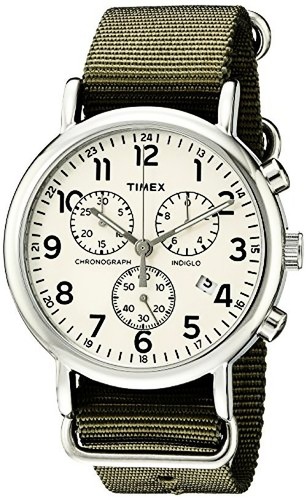 timex weekender chrono green